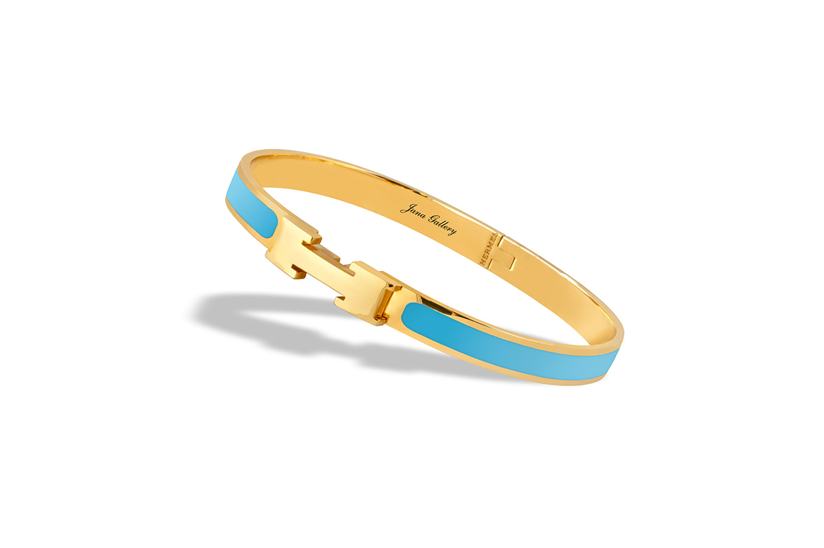 دستبند هرمس BHM382 آبی فیروزه ای